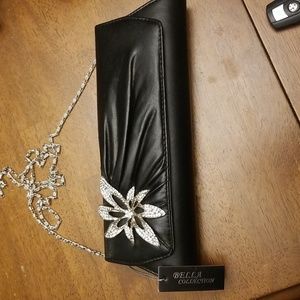 Bella Collection black evening bag NWT